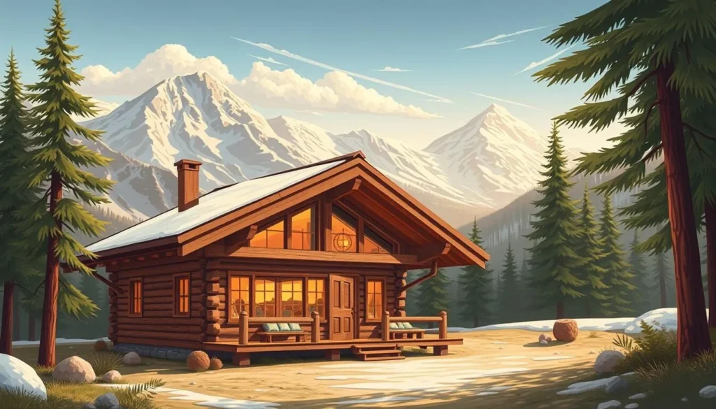 Image of Family Alpine Retreat cabin and its surroundings