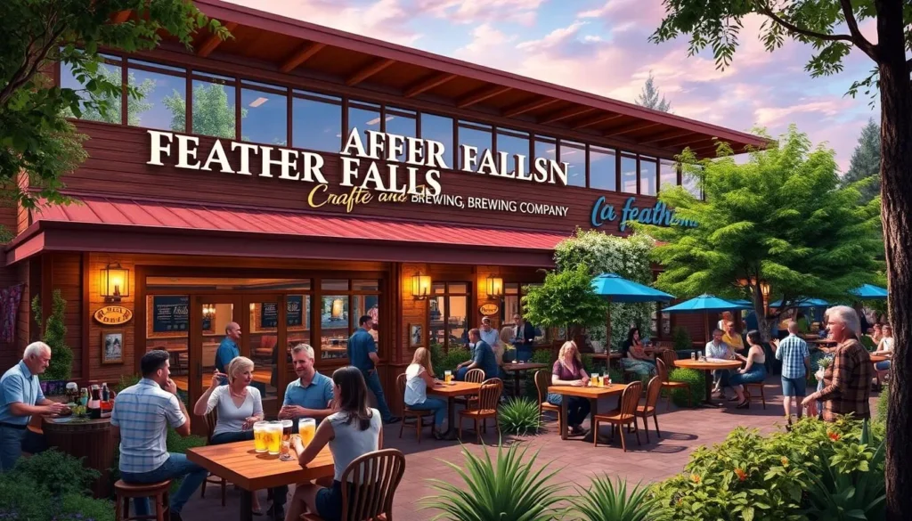 Image of Feather Falls Casino and Brewing Company with a craft beer garden