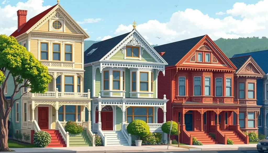 Image of Ferndale's Victorian homes