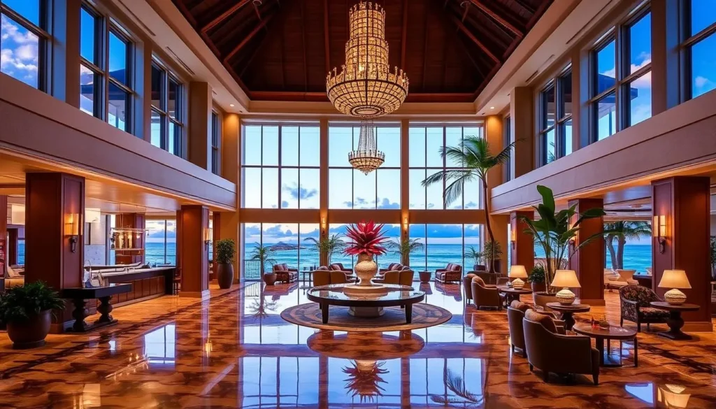 Image of Four Seasons Resort Lanai's luxurious lobby or beachfront