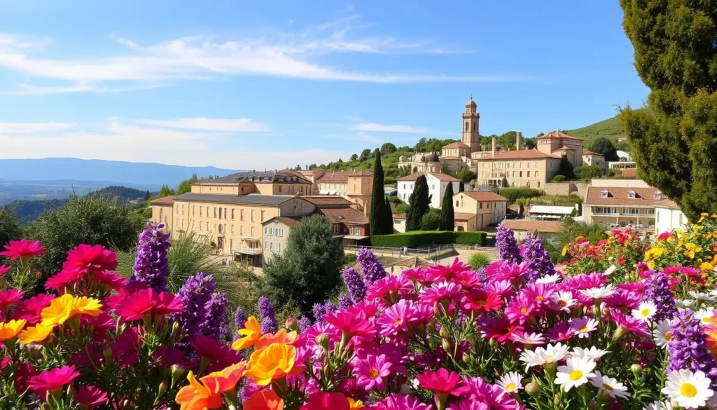 Image of Grasse, France, with perfume factories and fragrant flowers