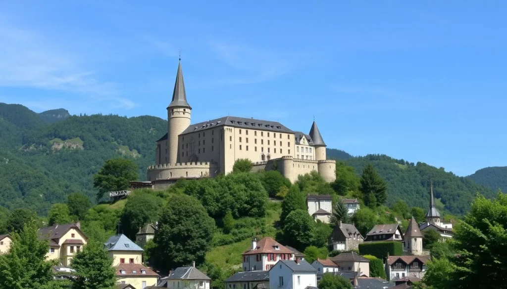 Image of Gruyères town with its medieval castle