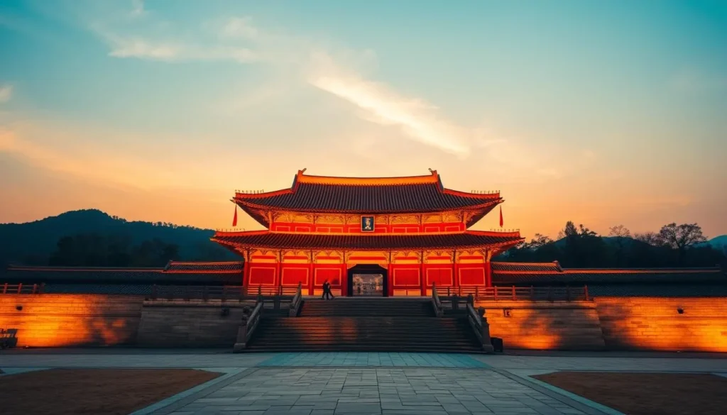 Image of Gyeongbokgung Palace at sunrise