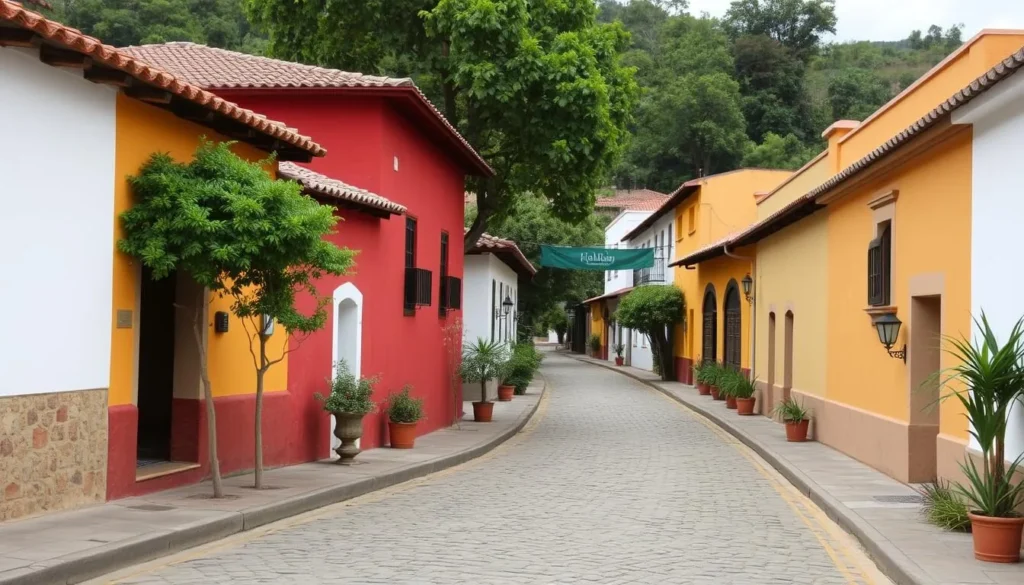 Image of Huasca de Ocampo's cobblestone streets and traditional haciendas