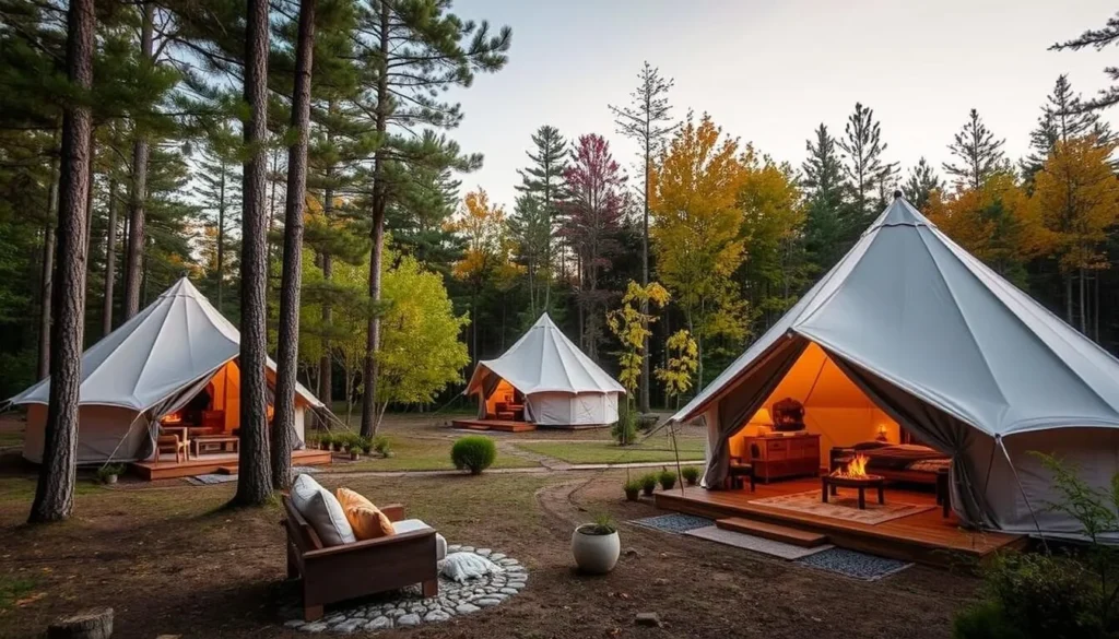 Image of Huttopia Southern Maine glamping site