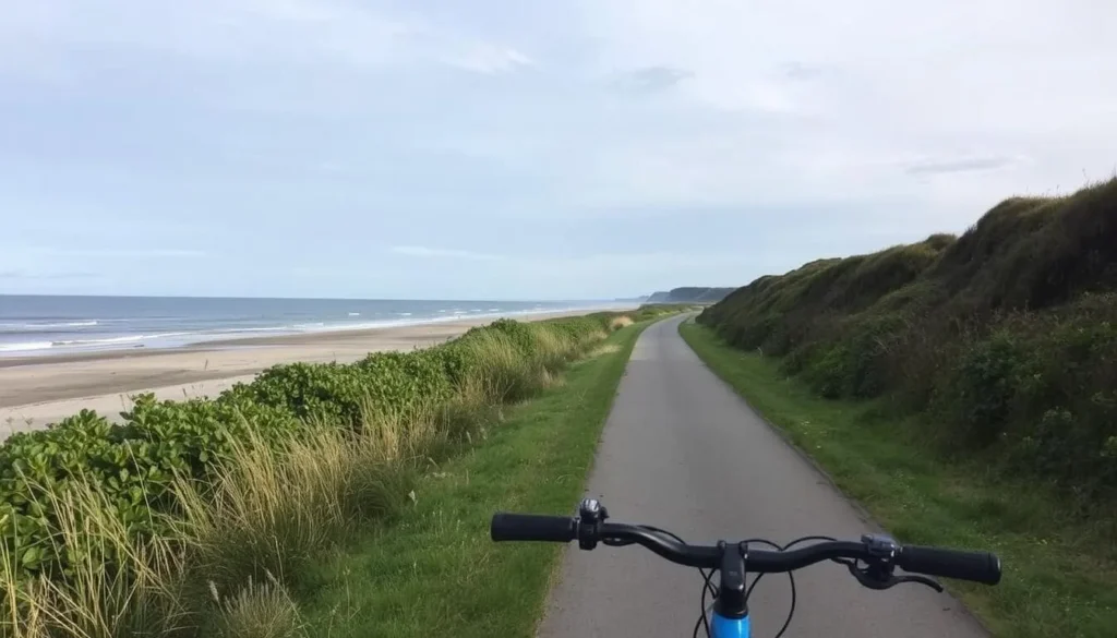 Image of Ile-de-Ré's scenic bike trail along the coast