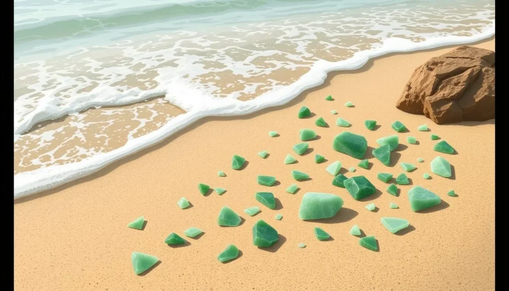 Image of Jade Cove with pieces of nephrite jade washing up on the shore