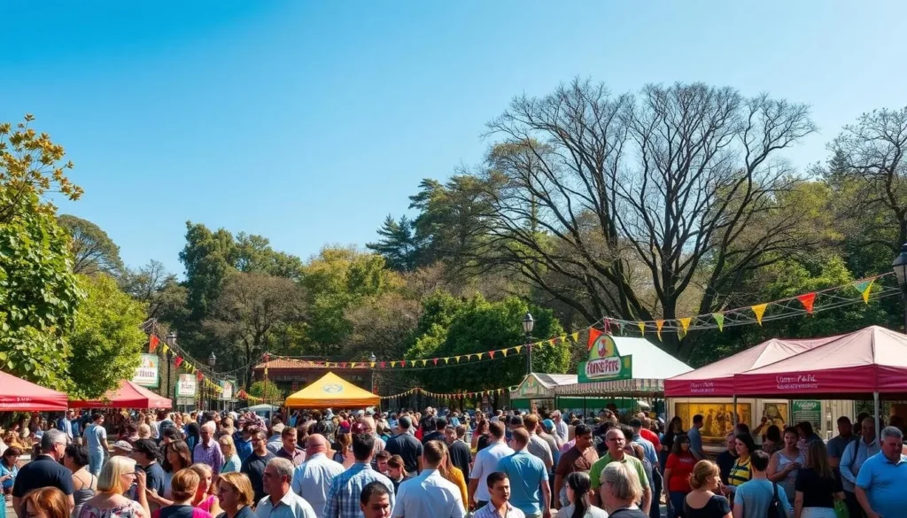Image of Jones Park during a festive event