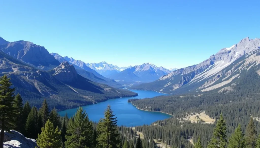 Image of June Lake Loop with mountains and lakes