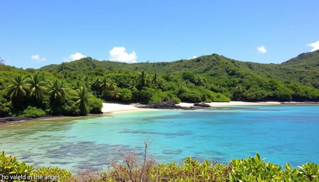 Image of Ke'e Beach with crystal-clear waters and lush surroundings