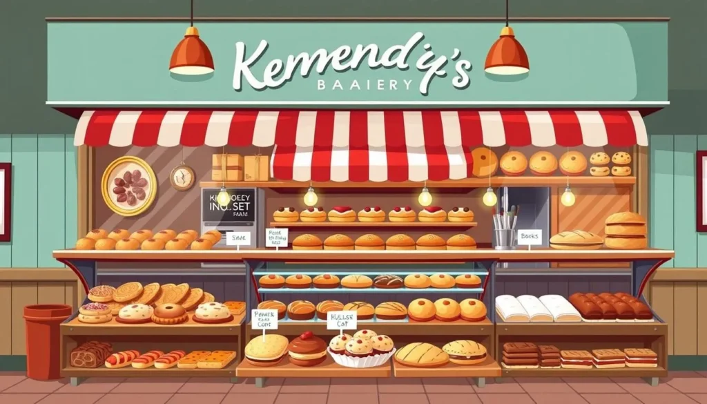 Image of Kennedy's Bakery with a selection of scratch-made pastries