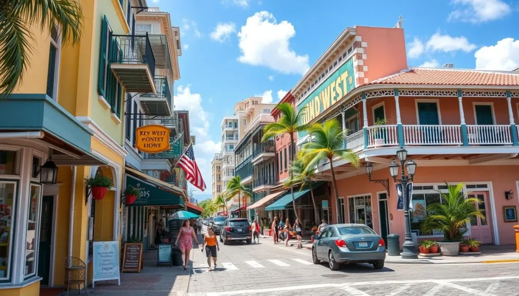 Image of Key West's Duval Street or a famous landmark