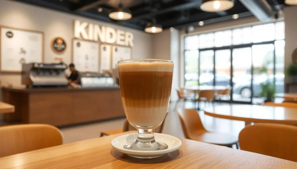 Image of Kinder Coffee Lab's interior or a signature coffee drink