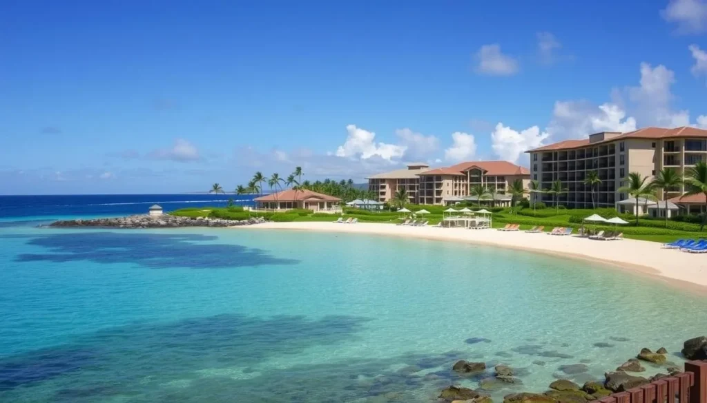 Image of Ko Olina Lagoon 4 with its upscale facilities and beautiful beach