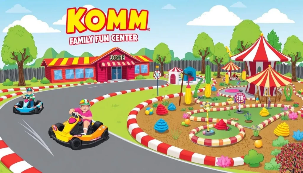 Image of Kokomo Joe Family Fun Center with go-karts and miniature golf