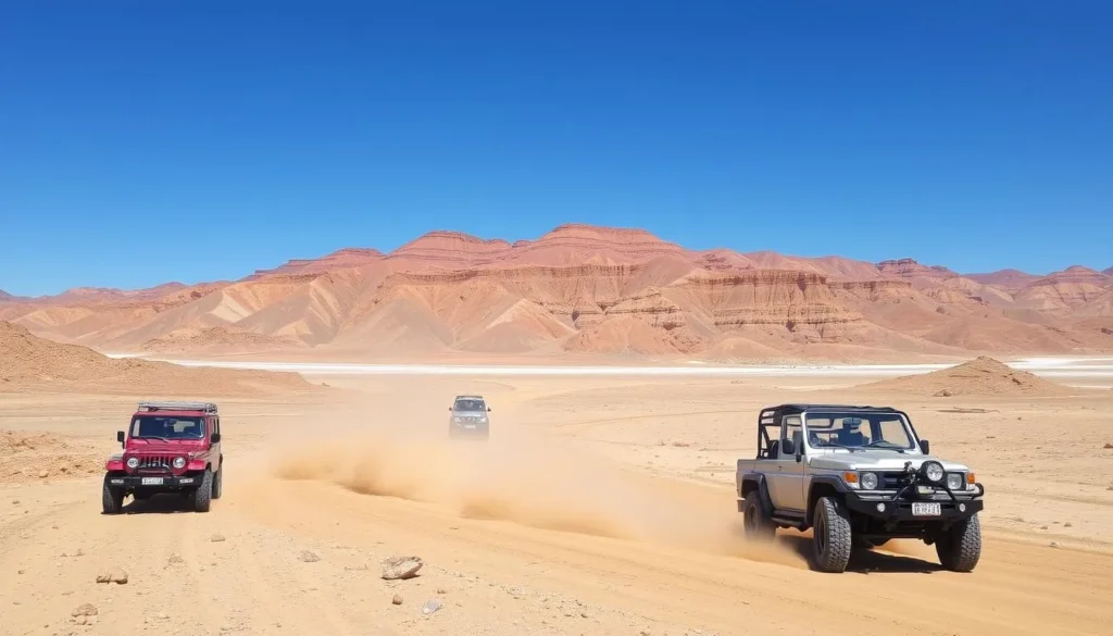Image of Laguna Salada with off-road vehicles