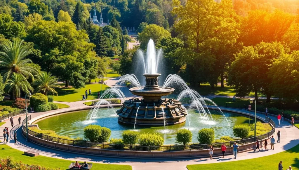 Image of Lake George Park with the Lake George Fountain