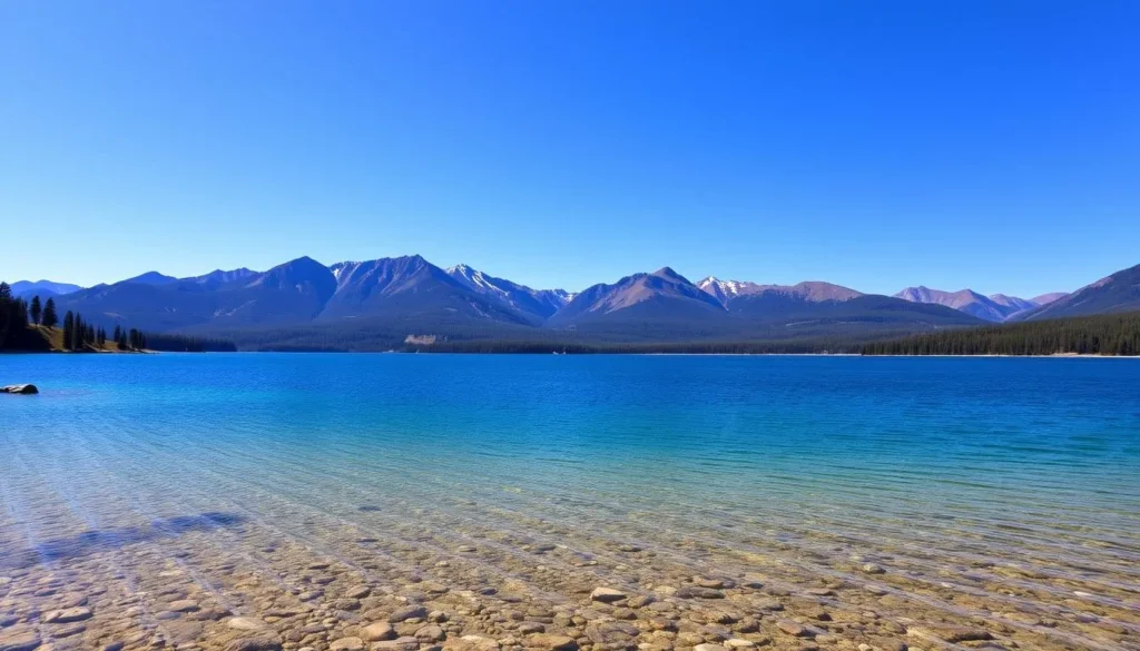 Image of Lake Siskiyou with surrounding mountains and clear water