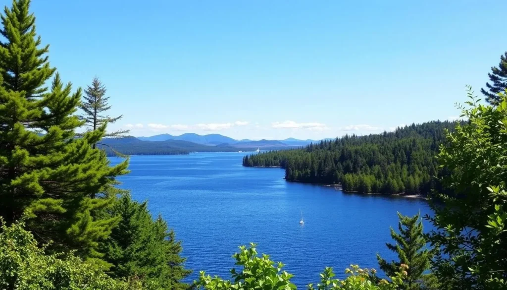 Image of Lake Winnipesaukee, the largest lake in the Lakes Region of New Hampshire