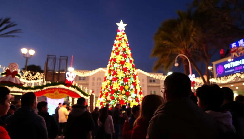 Image of Lanai City's Christmas tree lighting ceremony