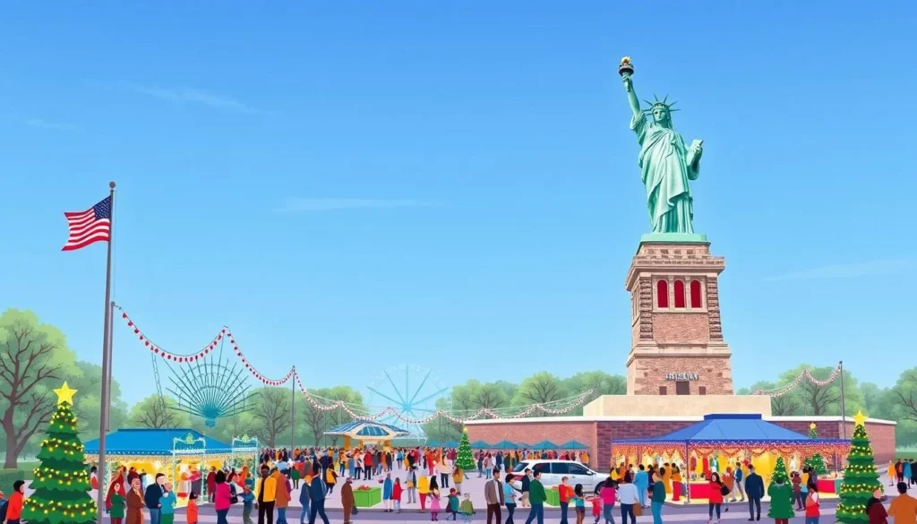 Image of Liberty State Park during a seasonal event