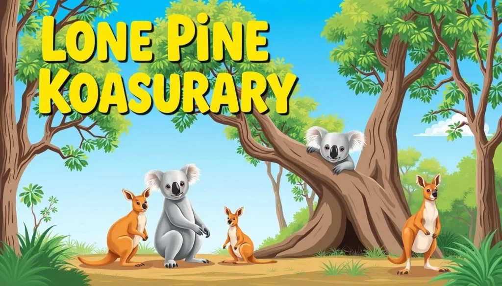 Image of Lone Pine Koala Sanctuary with koalas and kangaroos