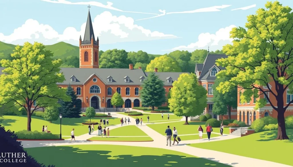 Image of Luther College campus in Decorah, Iowa
