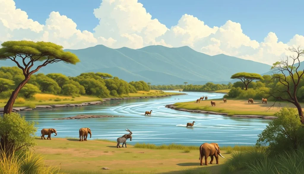 Image of Majete Wildlife Reserve with diverse wildlife and scenic Shire River