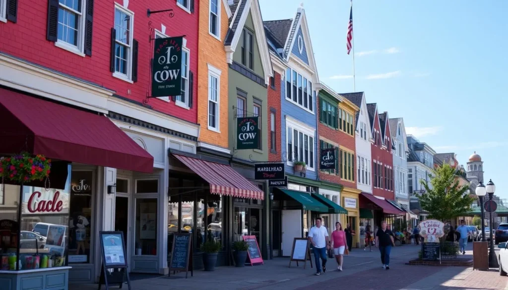 Image of Marblehead's downtown shopping area
