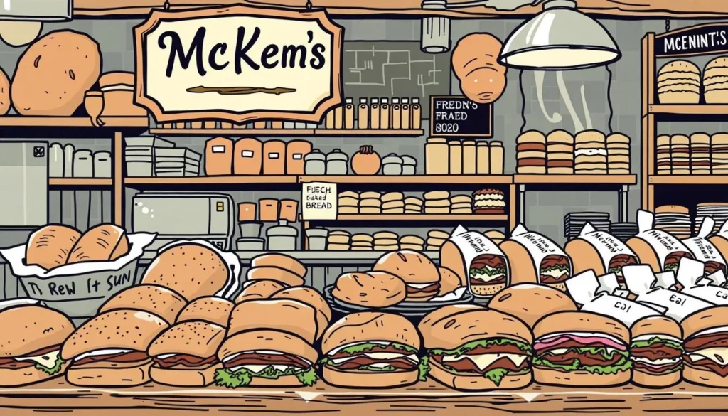 Image of McKenna's Market with freshly baked bread and handcrafted sandwiches