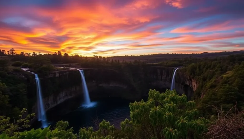 Image of McWay Falls at sunset