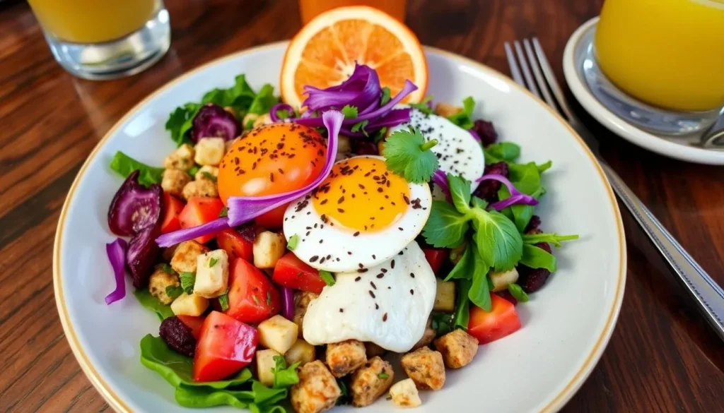Image of MeeT restaurant's plant-based brunch dish