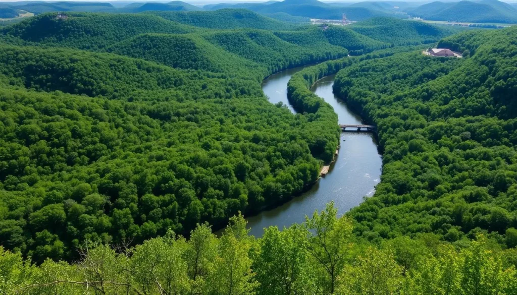 Image of Meramec State Park's scenic landscape along the Meramec River