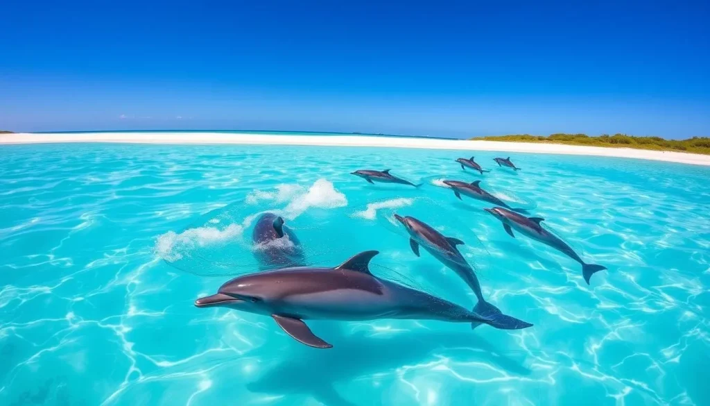 Image of Monkey Mia beach with dolphins