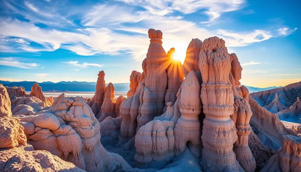 Image of Mono Lake's tufa formations at sunrise