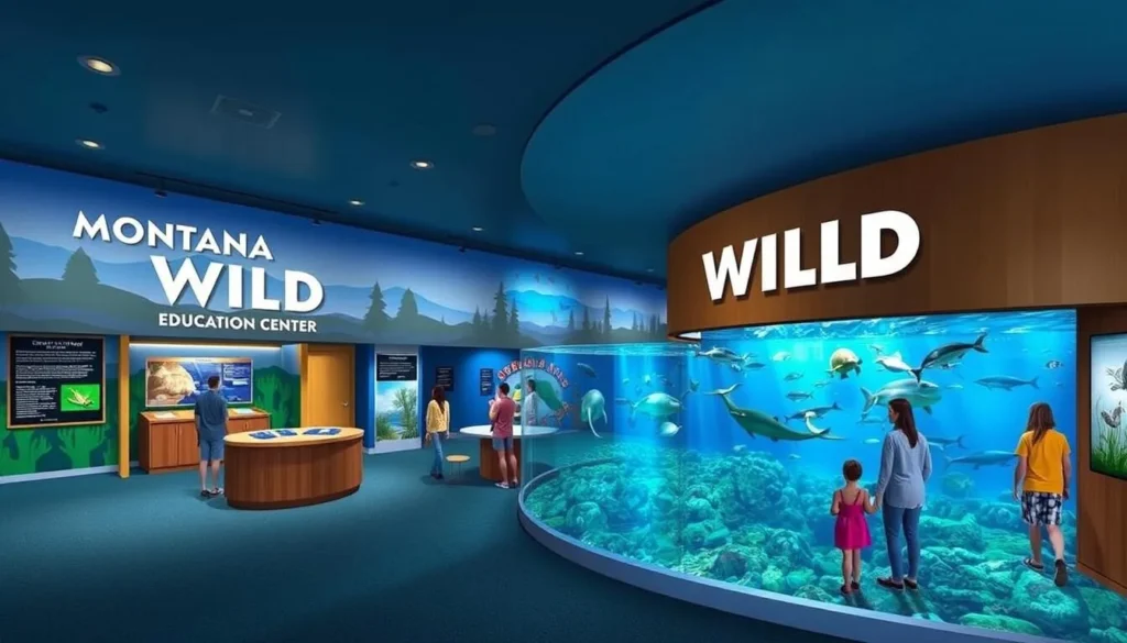 Image of Montana WILD Education Center with interactive exhibits and aquarium