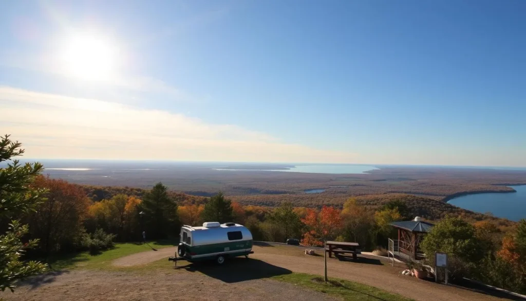 Image of Montauk State Park campground with scenic views