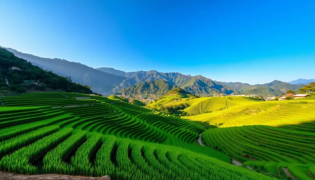 Image of Muong Hoa Valley with rice terraces and mountains
