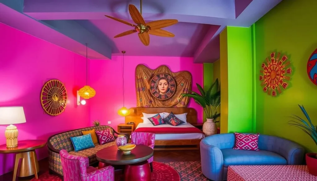 Image of NaNa Vida Hotel Oaxaca's colorful decor