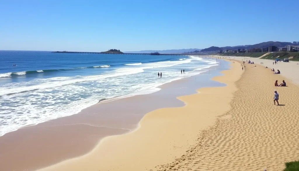 Image of Newport's Nye Beach during summer