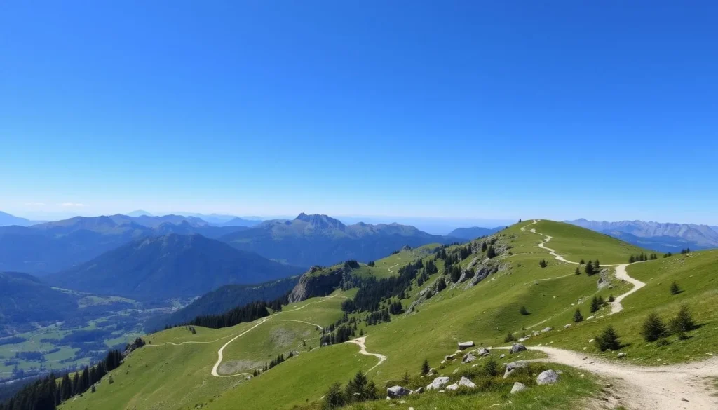 Image of Nidwalden's mountains with hiking trails