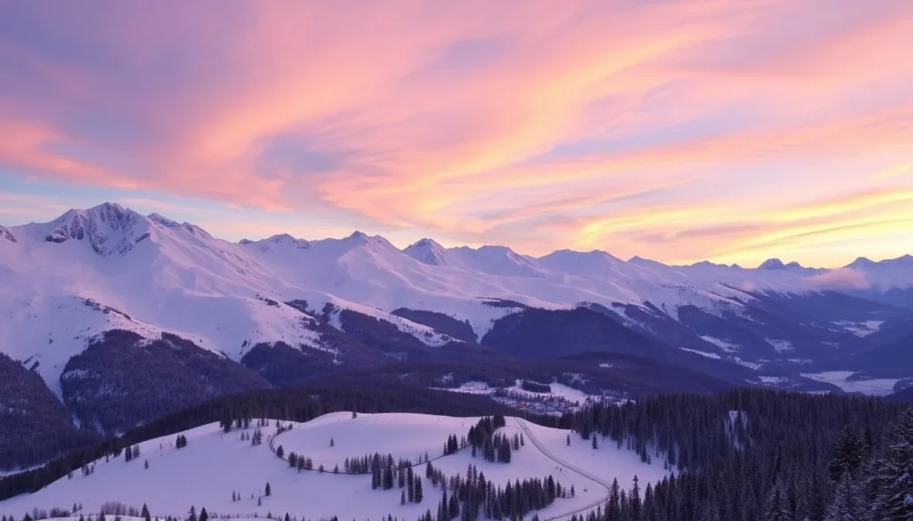Image of Nidwalden's snow-covered mountains and ski slopes