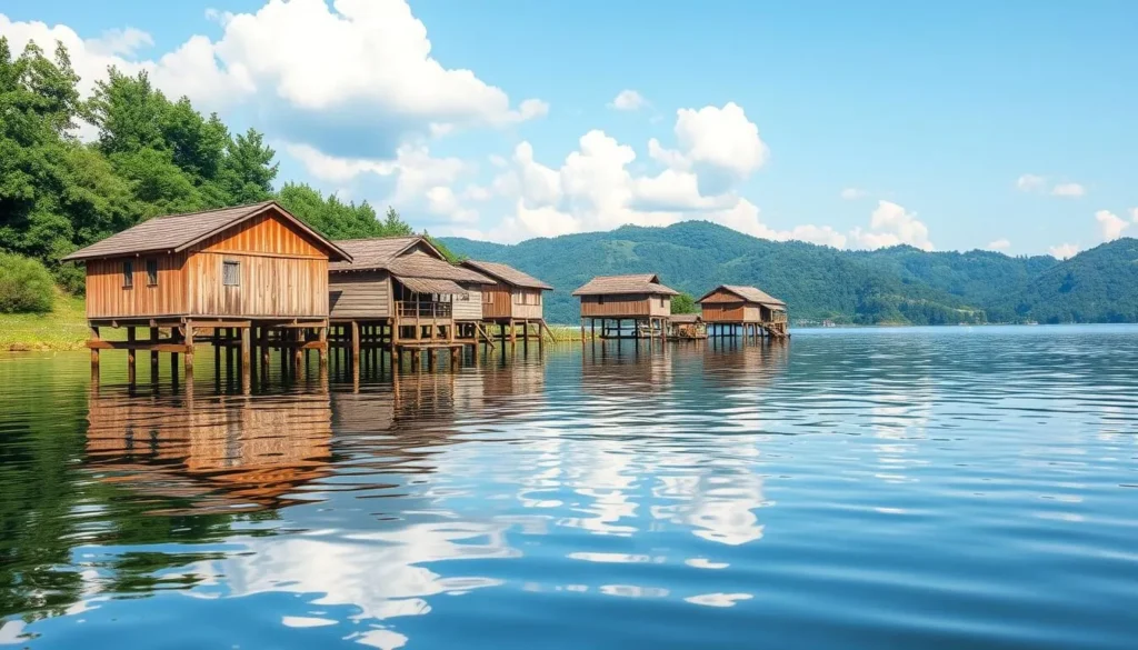 Image of Nzulezu Stilt Village on Lake Tadane