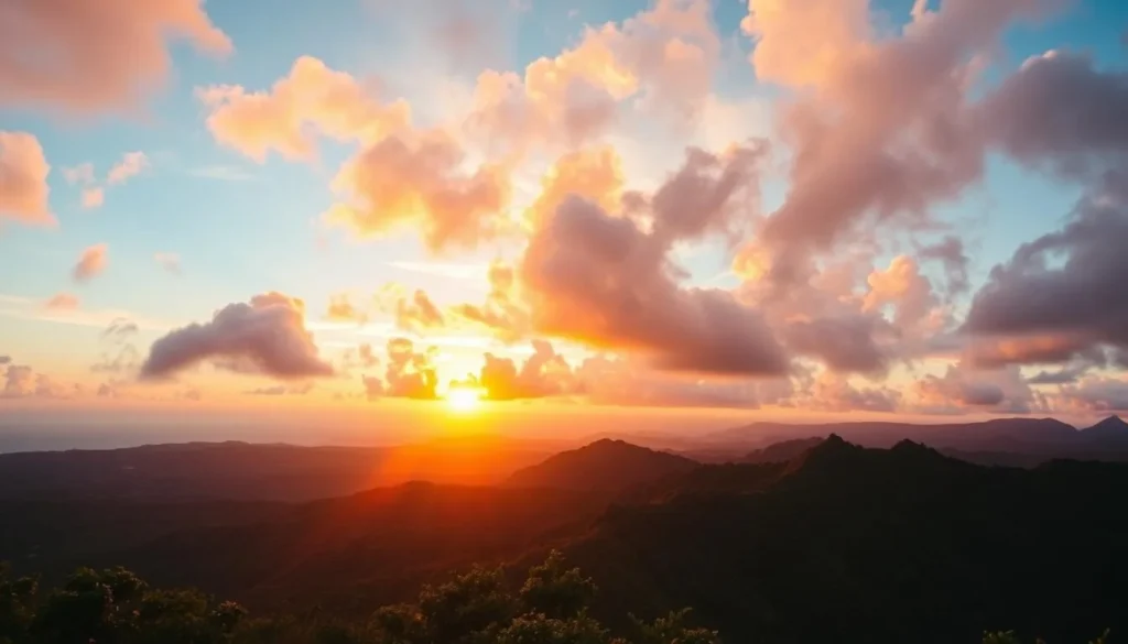 Image of Oahu's sunrise hike trails