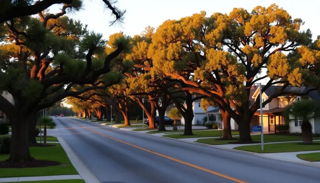 Image of Oak-lined streets in Ocean Springs, MS