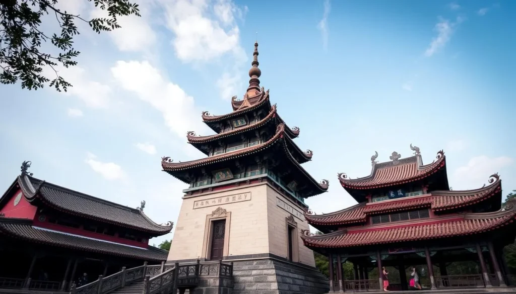 Image of Ong Pagoda, featuring authentic Chinese architectural elements