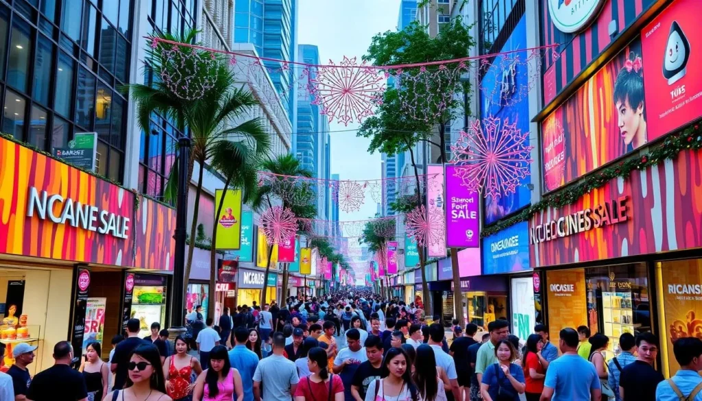 Image of Orchard Road during the Great Singapore Sale