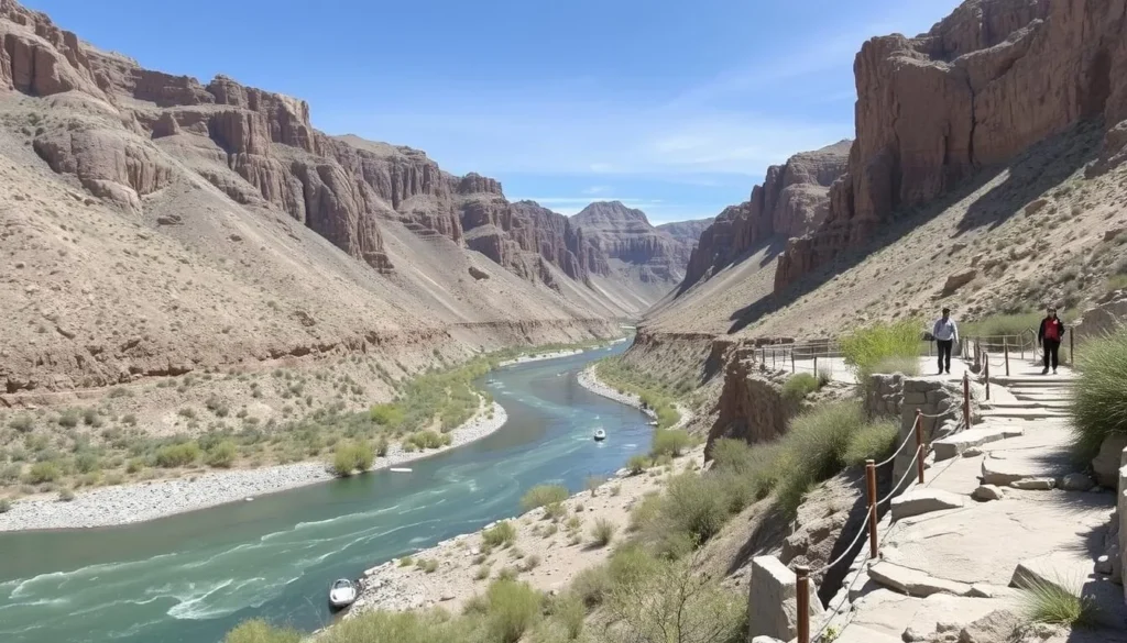Image of Owens River Gorge with a mix of river, gorge walls, and outdoor activities