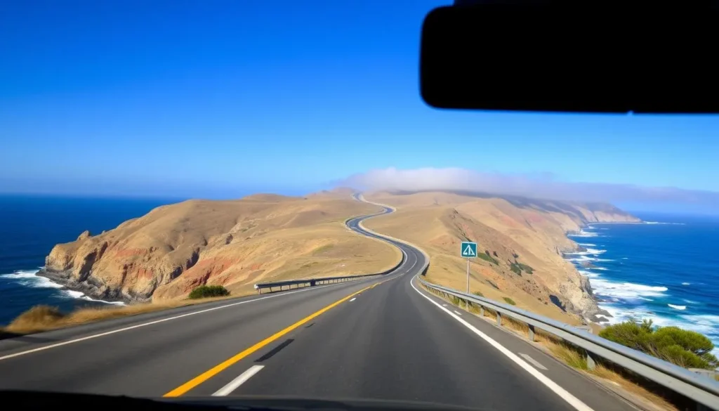 Image of Pacific Coast Highway with ocean views