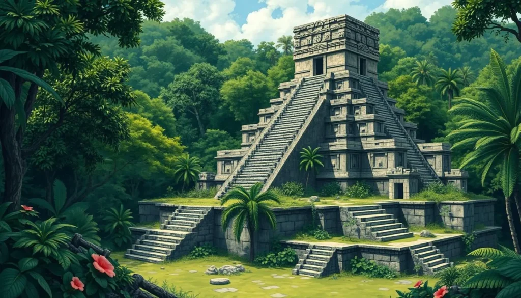 Image of Palenque Mayan Ruins temple